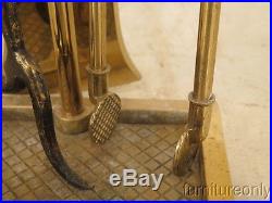 F39966 Solid Brass Fireplace Tool Set