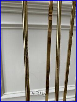 FONTANA ARTE Mid Century Modern Brass Diamond Handle Fireplace Tool Set