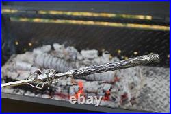Fire Poker Stainless Steel Fireplace Tool Hand Forged