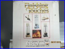 Fireplace Accessory Tool Set -Adams Co. Four piece Brass-NEW