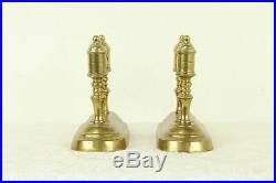 Fireplace Antique Brass Set of Tools & Dogs Set #30843