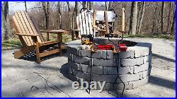 Fireplace Fire Pit Campfire Tool Gift Set Firetender Tongs Poker Gloves and Fi