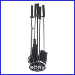 Fireplace Tool Set, All Black