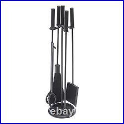 Fireplace Tool Set All Black