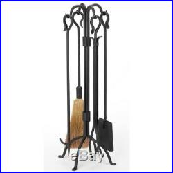 Fireplace Tool Set Fire Place Poker Shovel Stand Brush Wrought Iron Tools