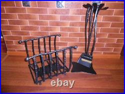 Fireplace Tool Set Firewood Holder Accessories Log