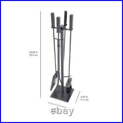 Fireplace Tool Set Steel Heavy-duty Base Stability Home Tool 5-Piece