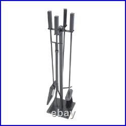 Fireplace Tool Set Steel Heavy-duty Base Stability Home Tool 5-Piece