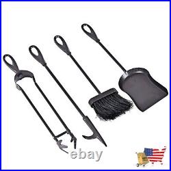 Fireplace Tools 5 Pcs Stylish Black Iron Fireplace Tools Set Fireplace Tools