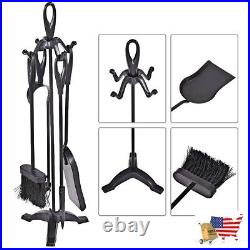 Fireplace Tools 5 Pcs Stylish Black Iron Fireplace Tools Set Fireplace Tools