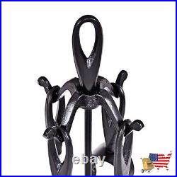 Fireplace Tools 5 Pcs Stylish Black Iron Fireplace Tools Set Fireplace Tools