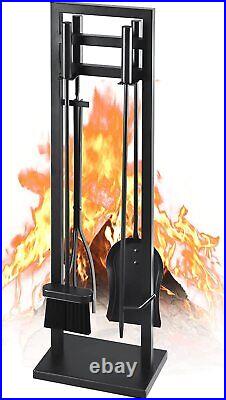Fireplace Tools Set 5 Pieces 30 Inch Modern Wrought Iron Outdoor Fireplace