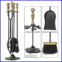 Fireplace Tools Sets Brass Handles Wrought Iron Fire Place Tool Set 5 Pieces