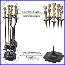 Fireplace Tools Sets Brass Handles Wrought Iron Fire Place Tool Set 5 Pieces