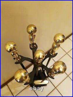Fireplace Tools with brass handles
