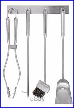 First-class Fireplace Tools Set (4 parts) & Wall Mounted Hanger