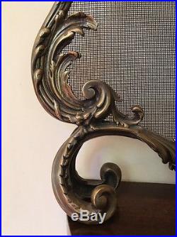 Fontainebleu Fireplace Screen & Medici Tool Set, Solid Brass, By Stone Mfg