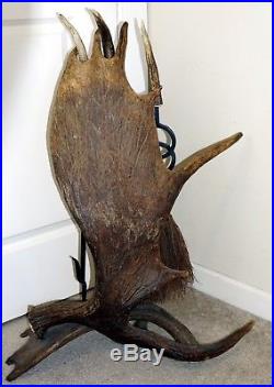 Genuine Moose Horn Fireplace Tool Set One Of A Kind Fantastic