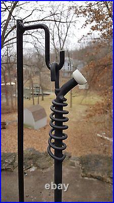 HD Blow Poker (47) & Hanger, Campfire/Fireplace, Made in US by Blacksmith Poke