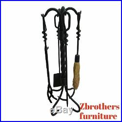 Hand Forge Wrought Iron Fireplace Tools set