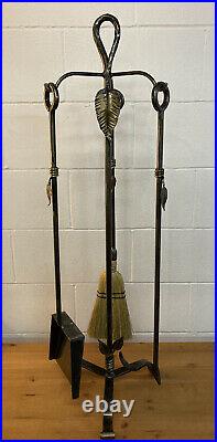 Hand Forged Fireplace Tools 4 Pieces Custom Wrought Iron- beautifully crafted