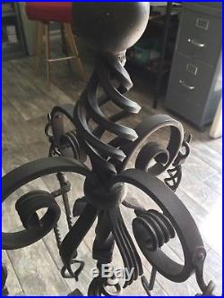 Hand Forged Fireplace Tools 4 Pieces Custom Wrought Iron- beautifully crafted