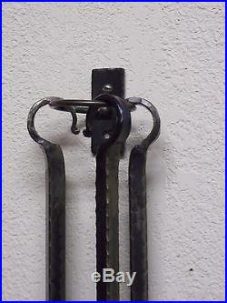 Hand Forged Wrought Iron Fireplace Tools-withtwist Hot from the FORGE