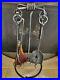 Hand forged Fireplace 4 piece tool set with stand by Christopher Thomson