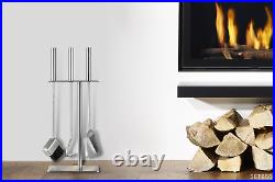 Hansa Premium Fireplace Tool Set(3 Parts)Square Hanger, Fire Tools Stainless Stee