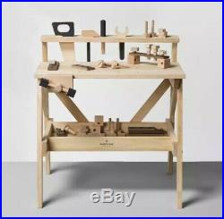 Hearth & Hand Magnolia Wood Toy Workbench Tool Bench NEW Farmhouse Pretend NIB