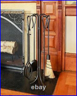 Hearth Hooks Fireplace Tool Set Graphite New