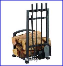Hearth Log Holder With Tools BBQ Firewood Rack Stand Fireplace Home Barbecue PB
