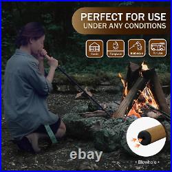 Heavy Duty Fire Tong and Fire Poker Set with Wood Insulation Handle Fireplace Po