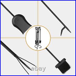 Heavy Duty Fireplace Set, Fire Tools for Fireplace Cleaning Tools Set 5-Piece Fi