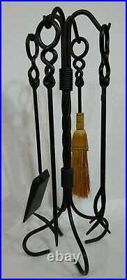 Heavy Wrought Iron Loop Handle Fireplace Tool Set Northern Flame