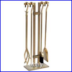 Home And Hearth 18086 Sinclair Fireplace Tool Set Burnished Brass 20 Pounds