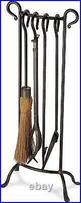 Home & Hearth 18012 Bowed Fireplace Tool Set, 31 H/16 Lb, Vintage Iron