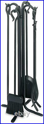Home and Hearth 18003 Forged Hearth Fireplace Tool Set, 28, Matte Black