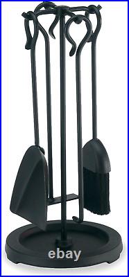 Home and Hearth 18019 Compact Fireplace Tool Set, 18 H/13 Lb, Matte Black