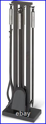 Home and Hearth 18039 Contemporary Fireplace Tool Set, 32 H, 22 Lb, Matte Black