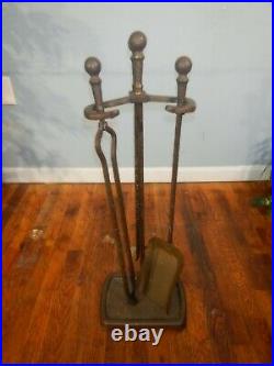 Howes Of Boston Vintage Iron Fireplace Tool Set Wood Stove Fireplace Tools