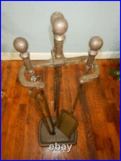 Howes Of Boston Vintage Iron Fireplace Tool Set Wood Stove Fireplace Tools