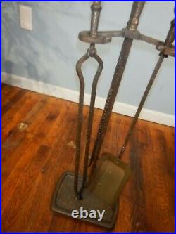 Howes Of Boston Vintage Iron Fireplace Tool Set Wood Stove Fireplace Tools