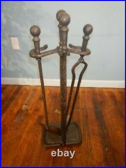 Howes Of Boston Vintage Iron Fireplace Tool Set Wood Stove Fireplace Tools