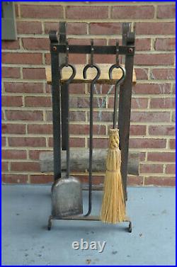 L. L. Bean Hearthside Wood Rack and Tool Fireplace Set