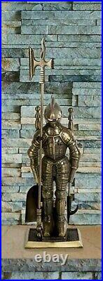 Lizh Metalwork Knight Templar Fireplace Toolset