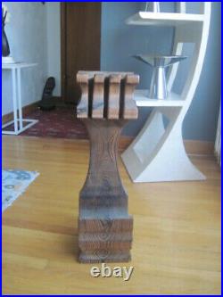 MID Century Vintage Tiki Wood Witco Fireplace Tool Set Holder Sculpture