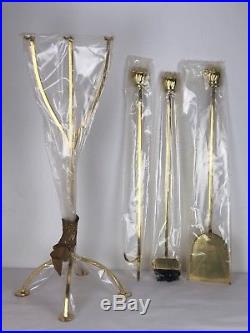 Mickey Mouse Disney Brass Fireplace Tool Set 4 Pieces Mickey Mouse Hands RETIRED