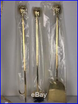 Mickey Mouse Disney Brass Fireplace Tool Set 4 Pieces Mickey Mouse Hands RETIRED