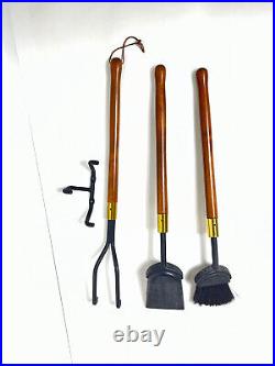 Mid Century 1950 Seymour Co. Heavy Duty Fireplace Tool Set